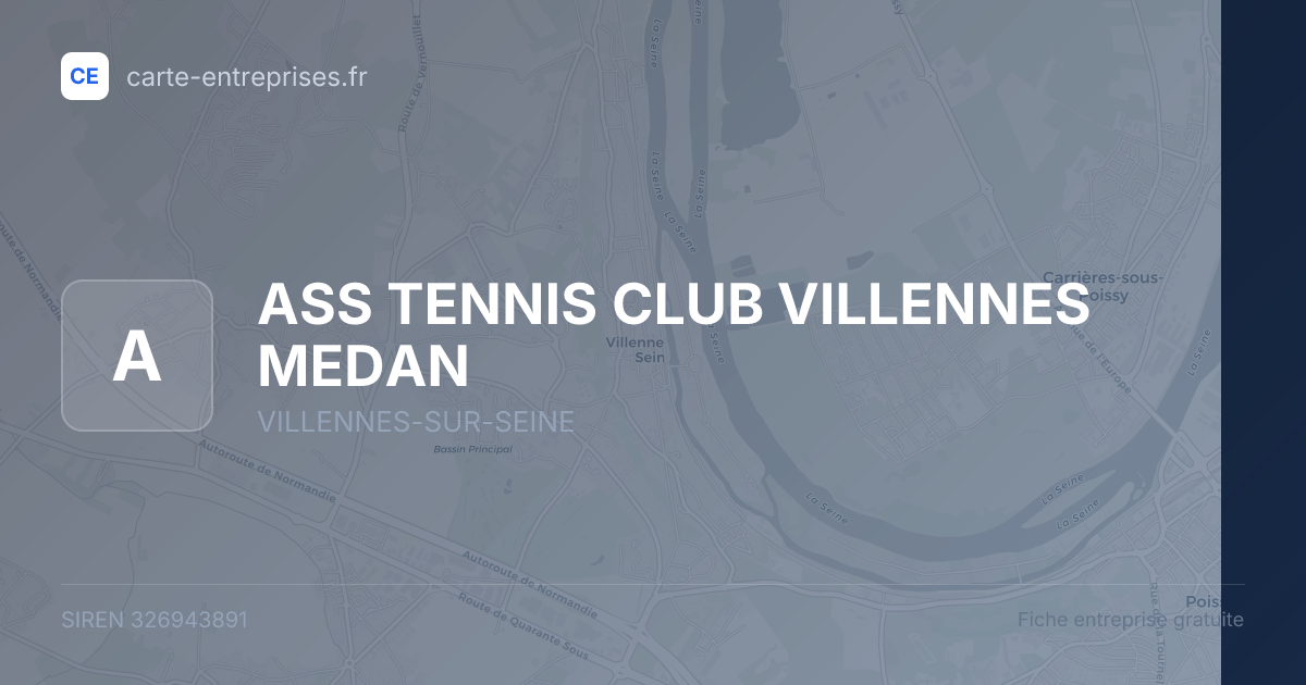 ASS TENNIS CLUB VILLENNES MEDAN — 326943891 — carte-entreprises.fr