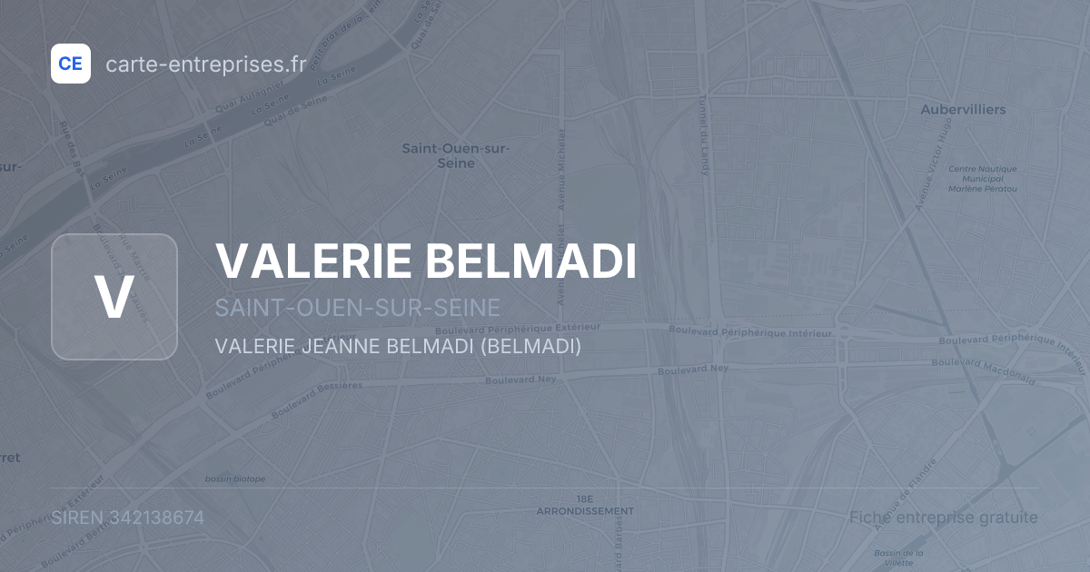 VALERIE BELMADI — 342138674 — carte-entreprises.fr