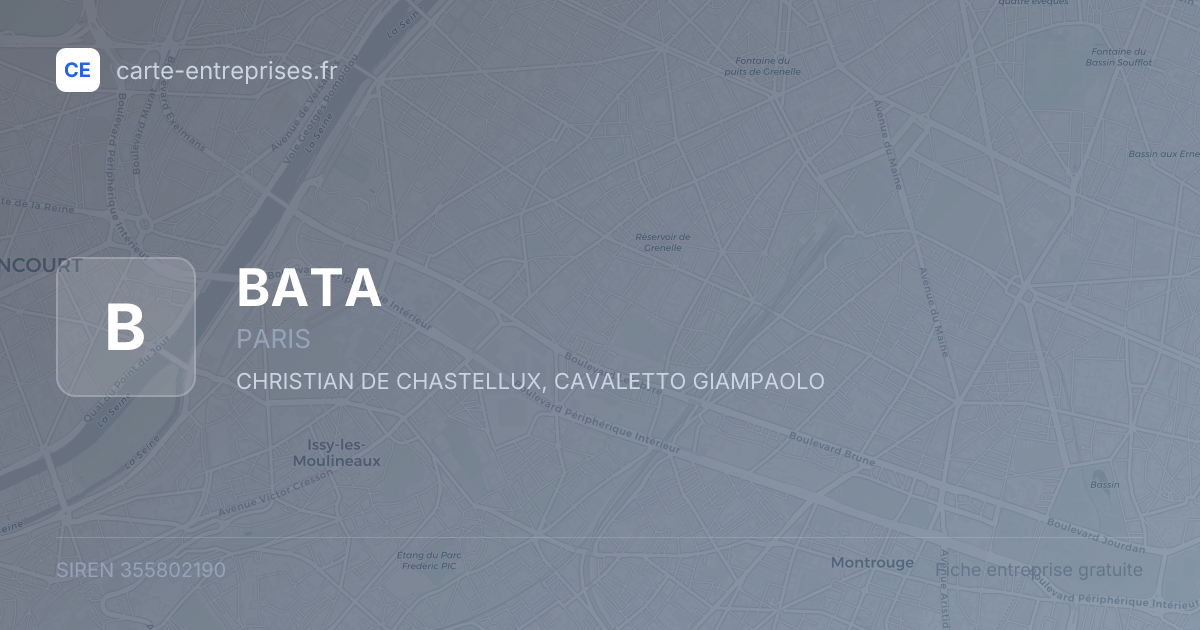 BATA — 355802190 — carte-entreprises.fr