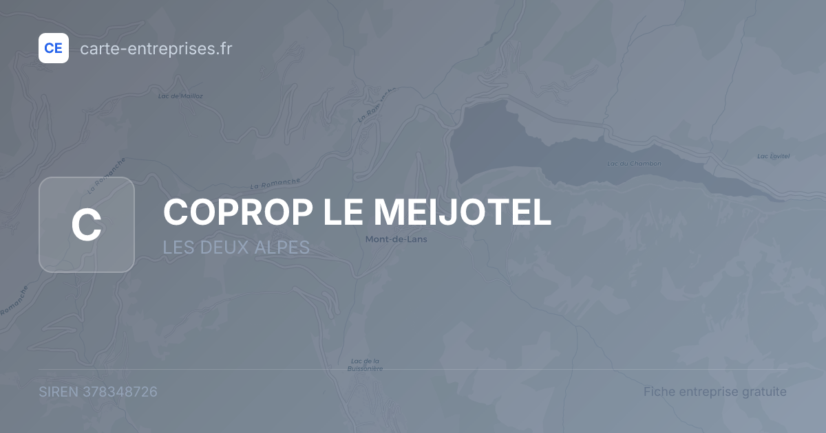 COPROP LE MEIJOTEL — 378348726 — carte-entreprises.fr