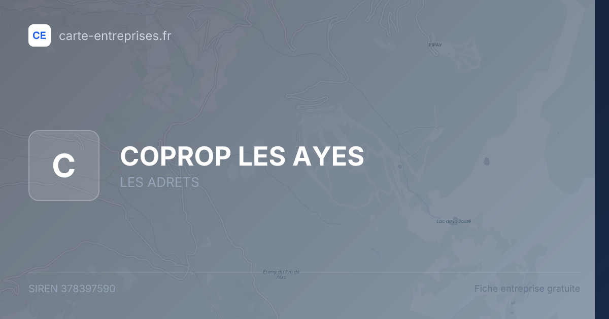 COPROP LES AYES — 378397590 — carte-entreprises.fr