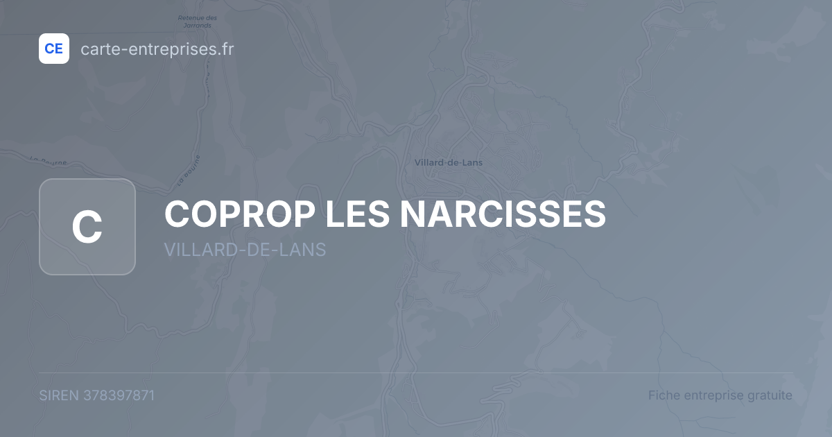 COPROP LES NARCISSES — 378397871 — carte-entreprises.fr
