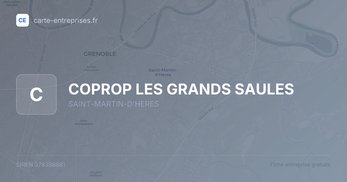 COPROP LES GRANDS SAULES — 378398861 — carte-entreprises.fr