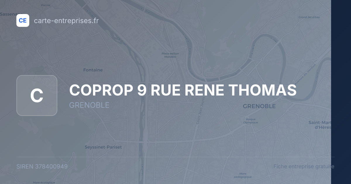 COPROP 9 RUE RENE THOMAS — 378400949 — carte-entreprises.fr