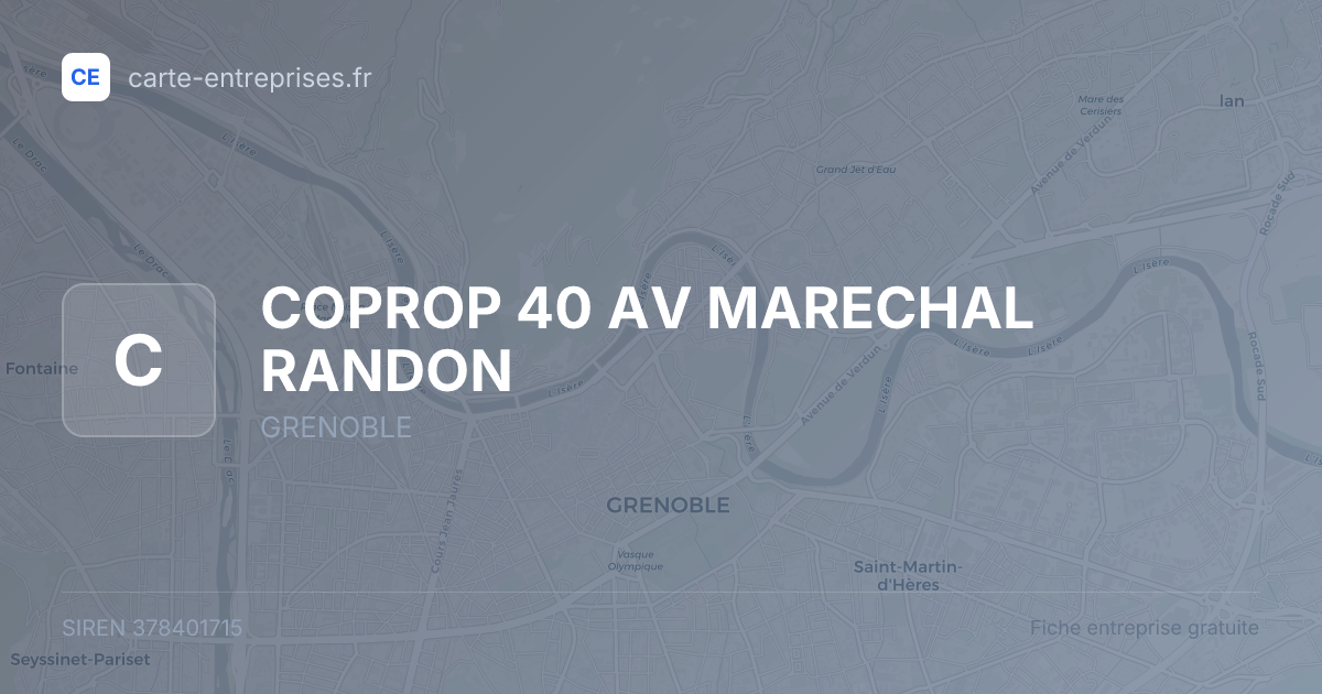 COPROP 40 AV MARECHAL RANDON — 378401715 — carte-entreprises.fr