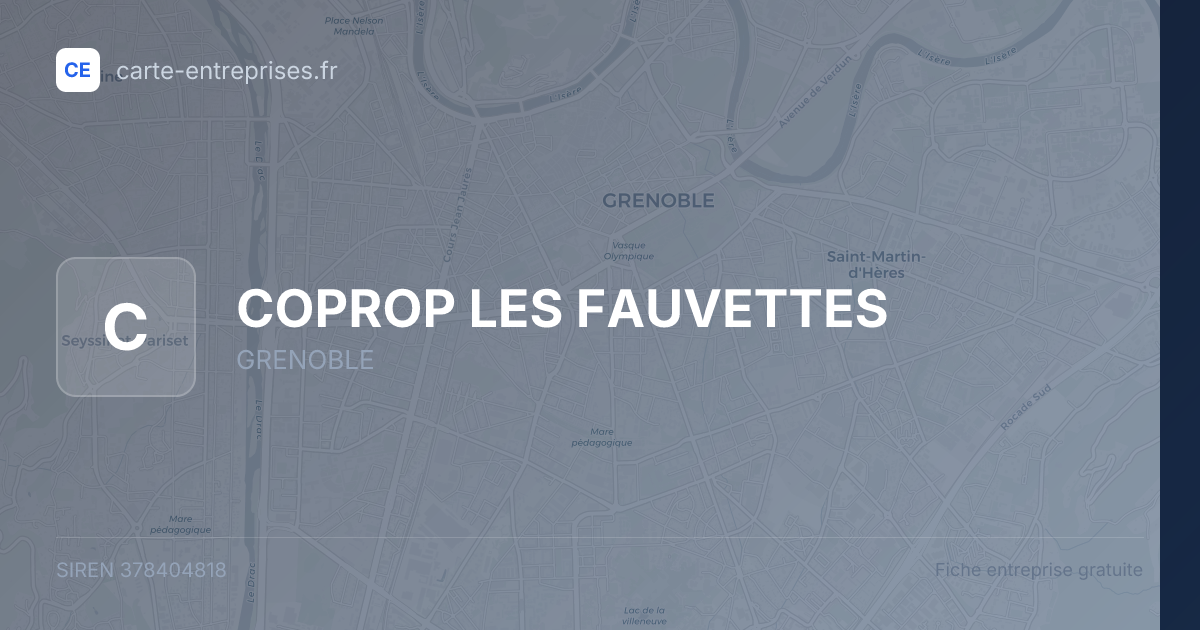 COPROP LES FAUVETTES — 378404818 — carte-entreprises.fr