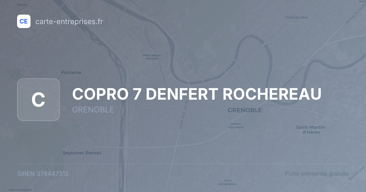 COPRO 7 DENFERT ROCHEREAU — 378447312 — carte-entreprises.fr