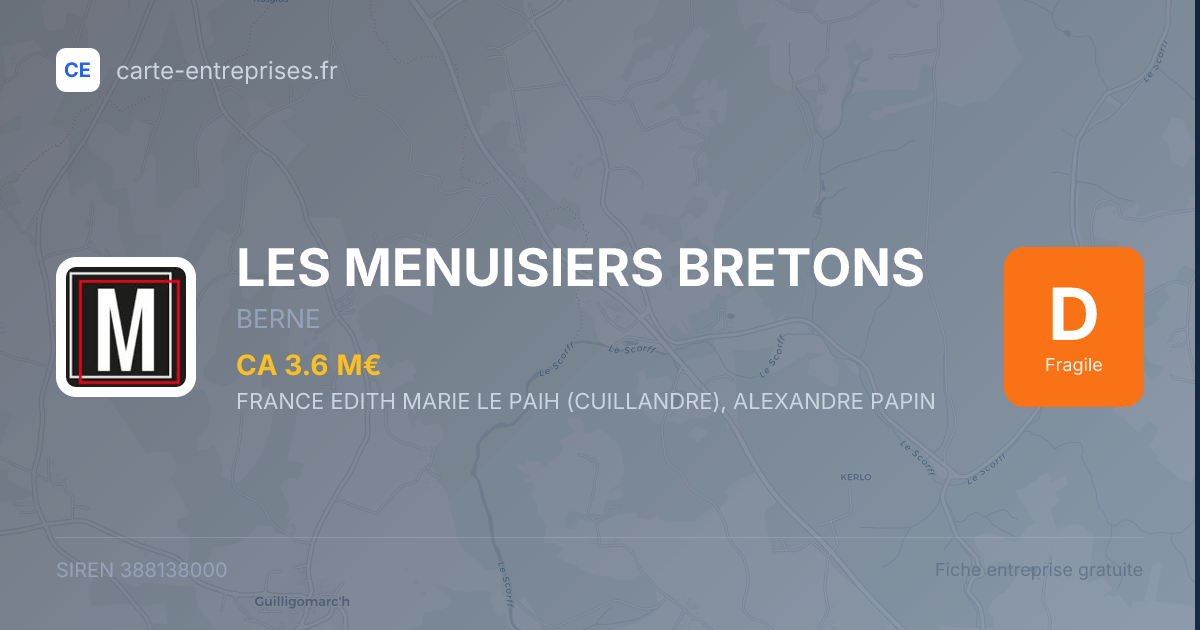 LES MENUISIERS BRETONS — 388138000 — carte-entreprises.fr