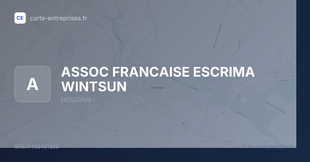 ASSOC FRANCAISE ESCRIMA WINTSUN — 432421329 — carte-entreprises.fr