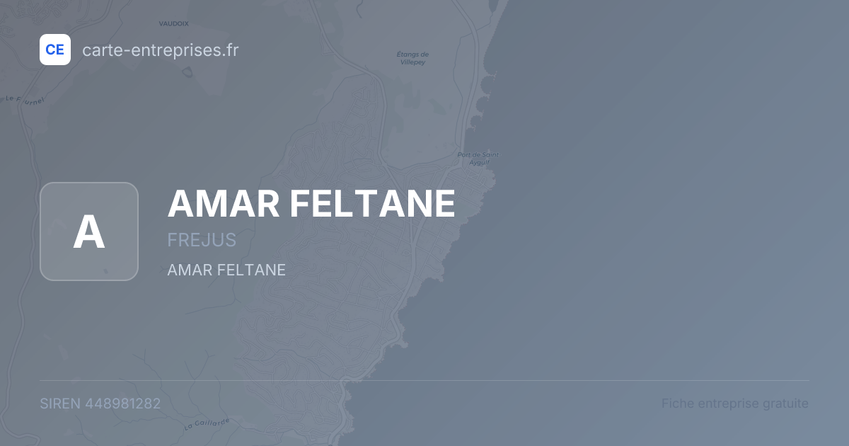 AMAR FELTANE — 448981282 — carte-entreprises.fr