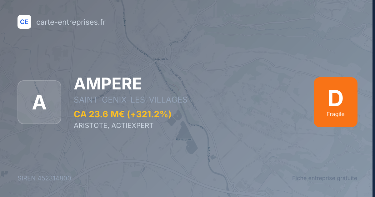 AMPERE — 452314800 — carte-entreprises.fr