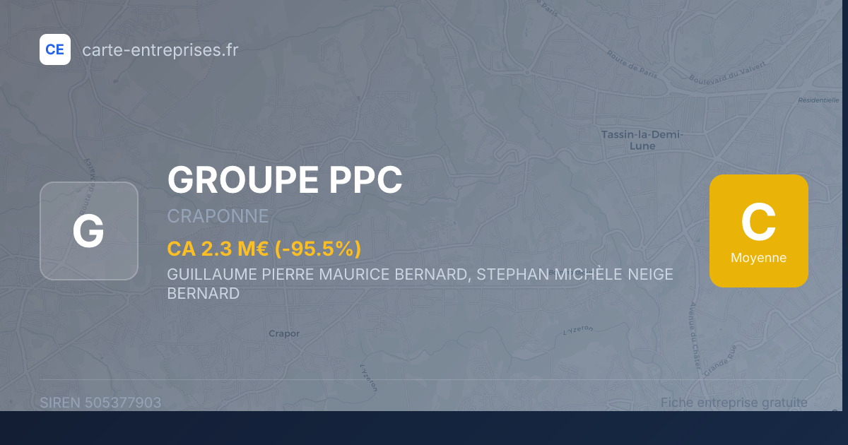 GROUPE PPC — 505377903 — carte-entreprises.fr