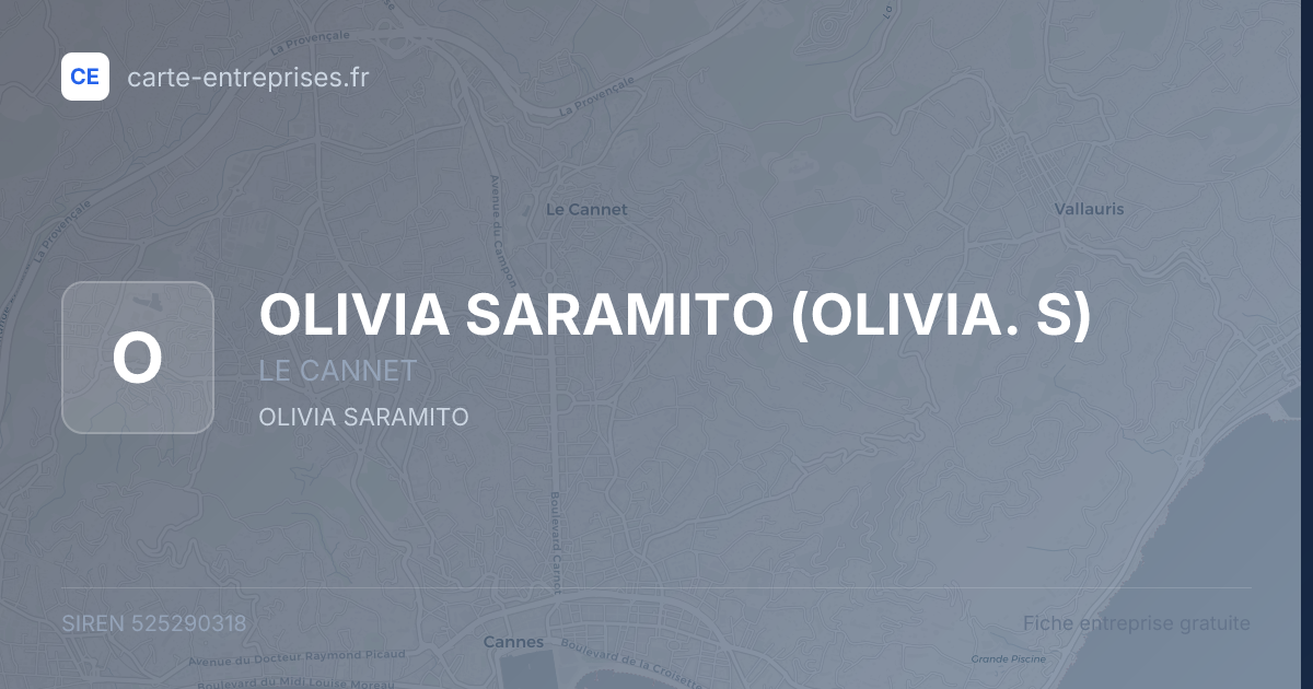 OLIVIA SARAMITO (OLIVIA. S) — 525290318 — carte-entreprises.fr