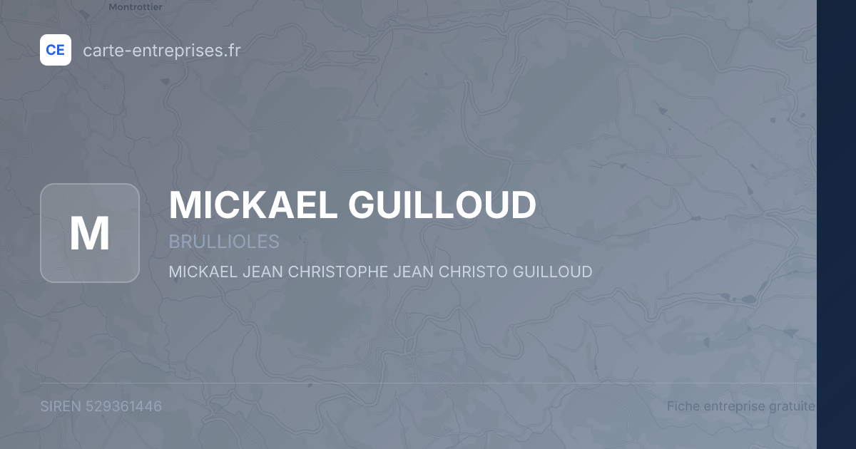 MICKAEL GUILLOUD — 529361446 — carte-entreprises.fr