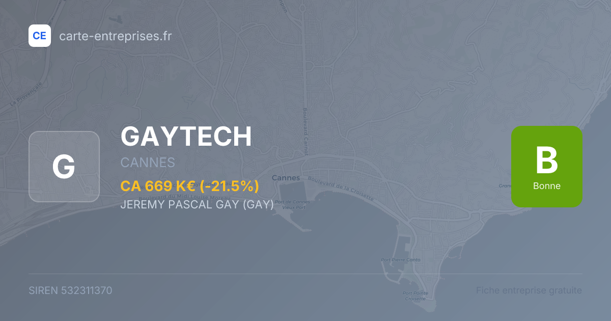 GAYTECH — 532311370 — carte-entreprises.fr