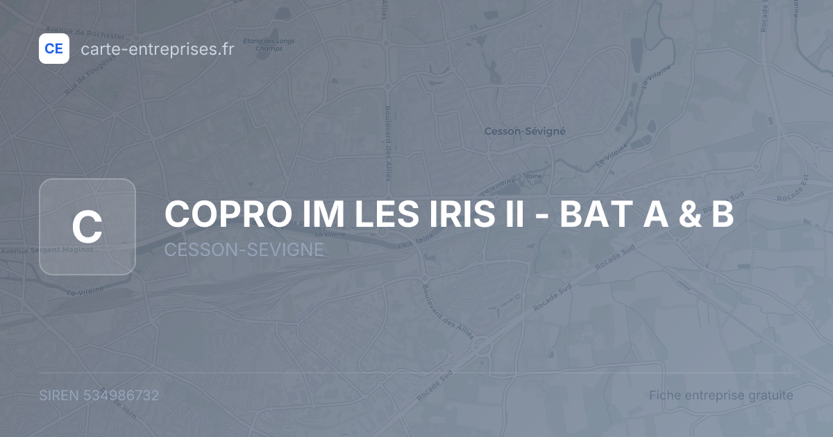 COPRO IM LES IRIS II - BAT A & B — 534986732 — carte-entreprises.fr