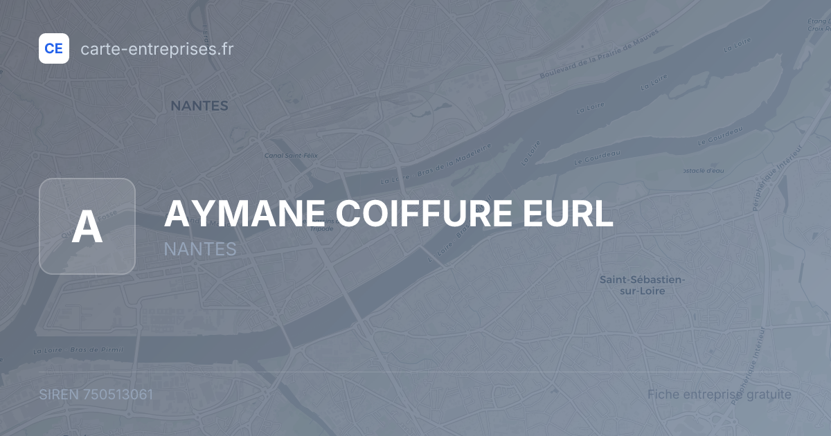 AYMANE COIFFURE EURL — 750513061 — carte-entreprises.fr