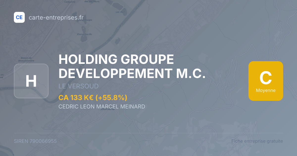 HOLDING GROUPE DEVELOPPEMENT M.C. — 790066955 — carte-entreprises.fr