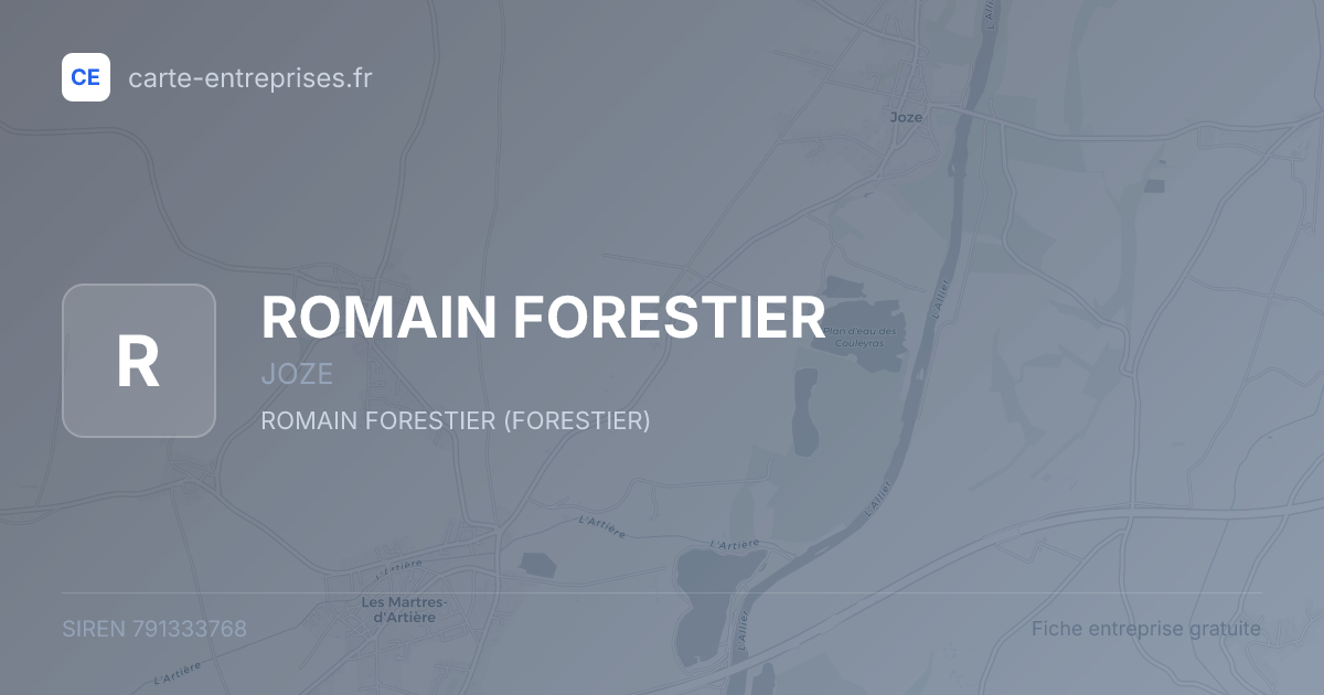 ROMAIN FORESTIER — 791333768 — carte-entreprises.fr