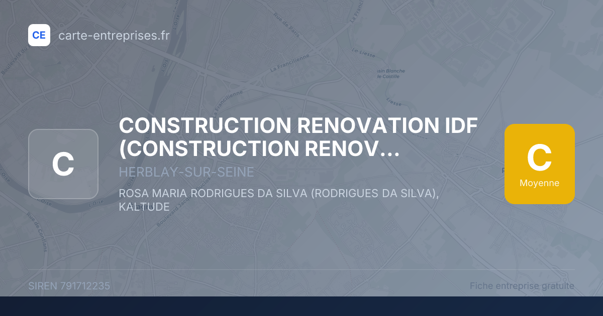 CONSTRUCTION RENOVATION IDF (CONSTRUCTION RENOVATION IDF) — 791712235 — carte-entreprises.fr