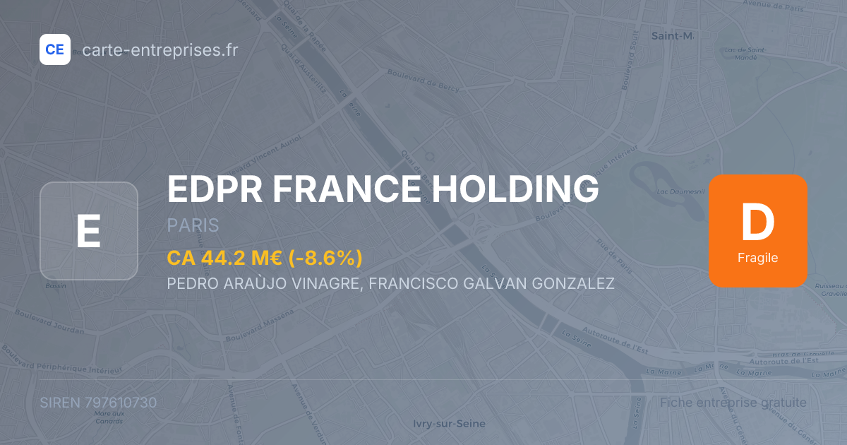 EDPR FRANCE HOLDING — 797610730 — carte-entreprises.fr