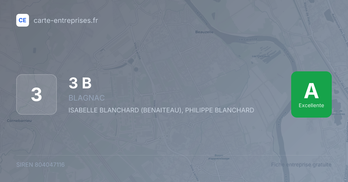 3 B — 804047116 — carte-entreprises.fr