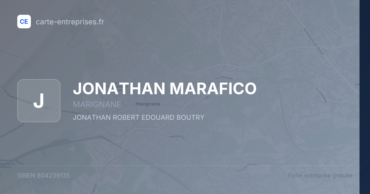 JONATHAN MARAFICO — 804239135 — carte-entreprises.fr