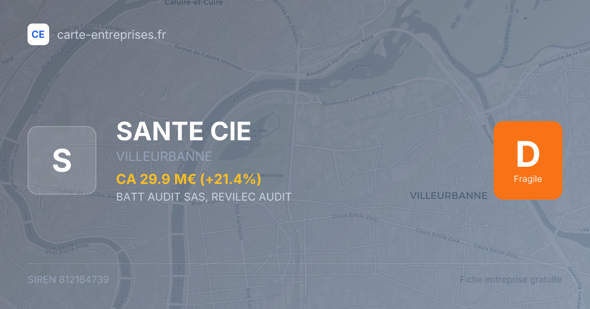 SANTE CIE — 812164739 — carte-entreprises.fr