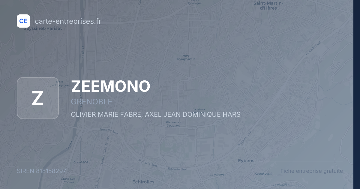 ZEEMONO — 818158297 — carte-entreprises.fr