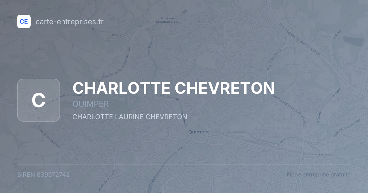 CHARLOTTE CHEVRETON — 839972742 — carte-entreprises.fr