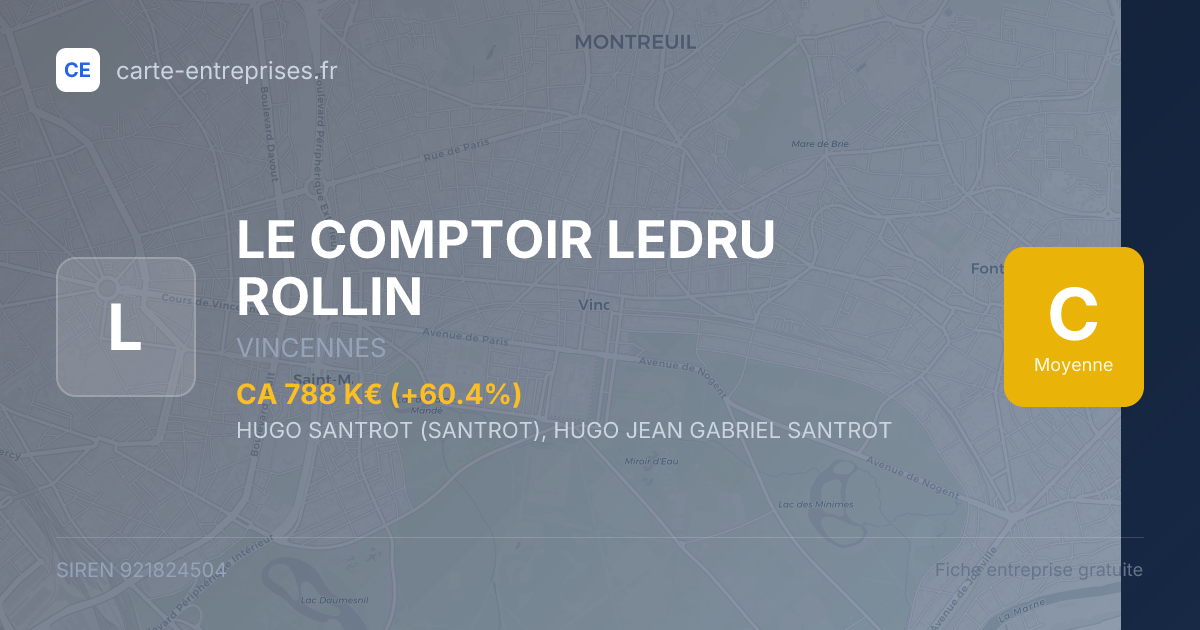 LE COMPTOIR LEDRU ROLLIN — 921824504 — carte-entreprises.fr
