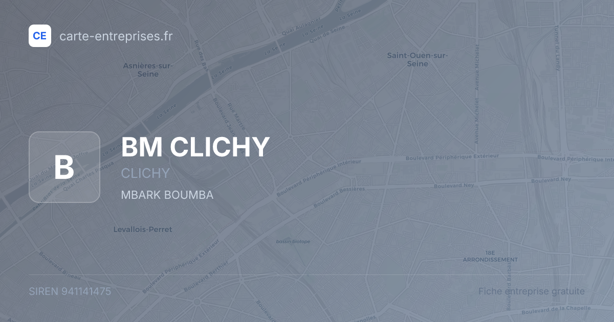 BM CLICHY — 941141475 — carte-entreprises.fr