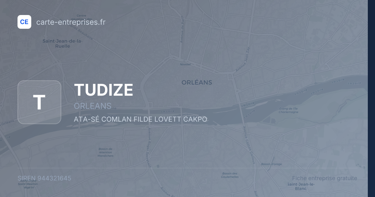 TUDIZE — 944321645 — carte-entreprises.fr