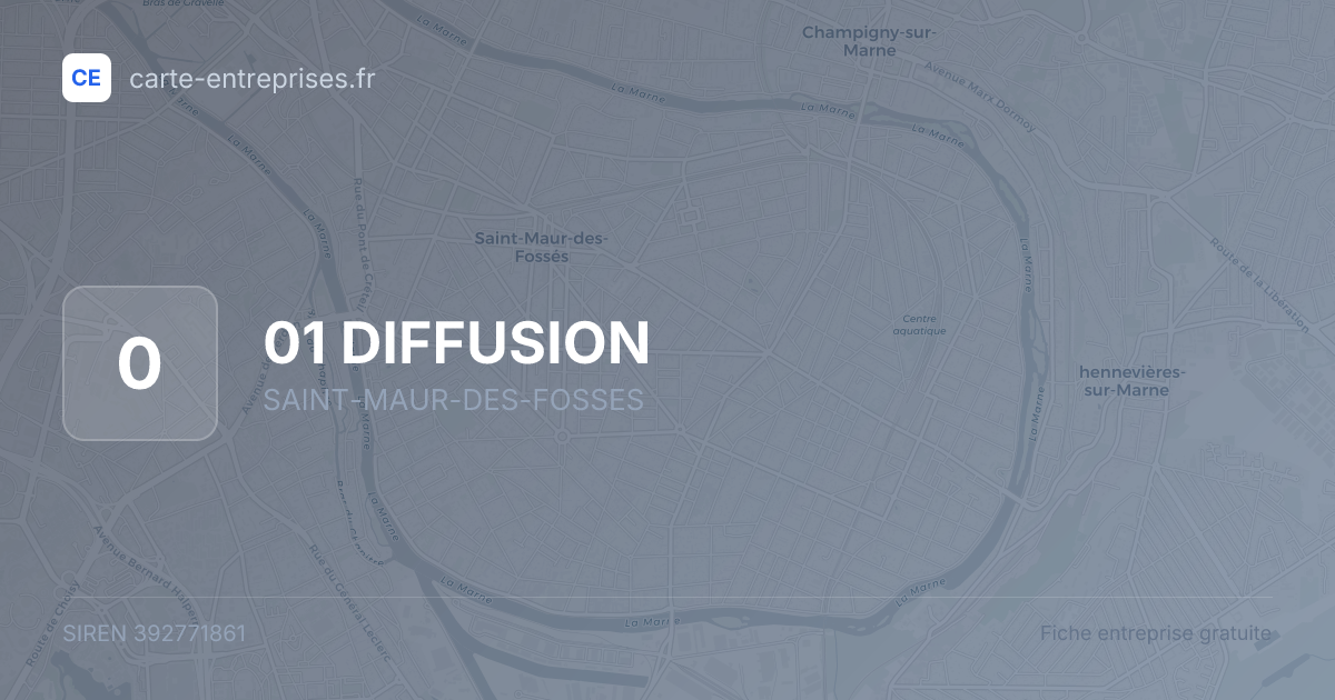 01 DIFFUSION — 392771861 — fiche entreprise