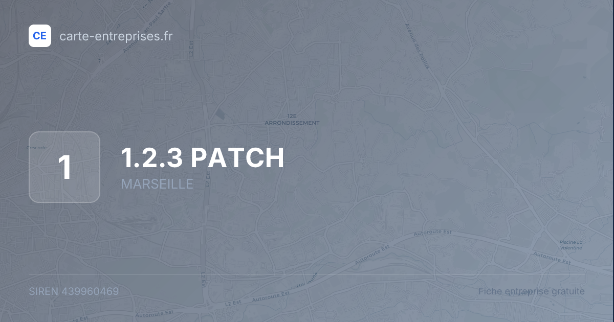 1.2.3 PATCH — 439960469 — fiche entreprise