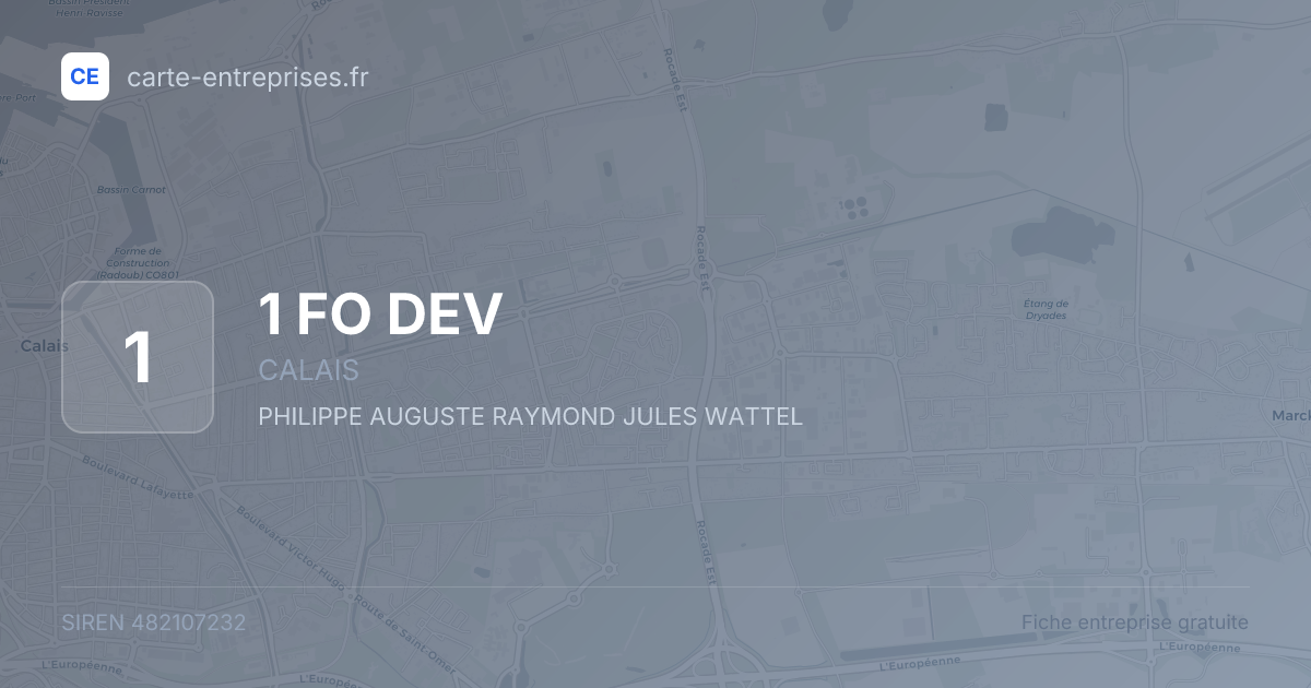 1 FO DEV — 482107232 — fiche entreprise