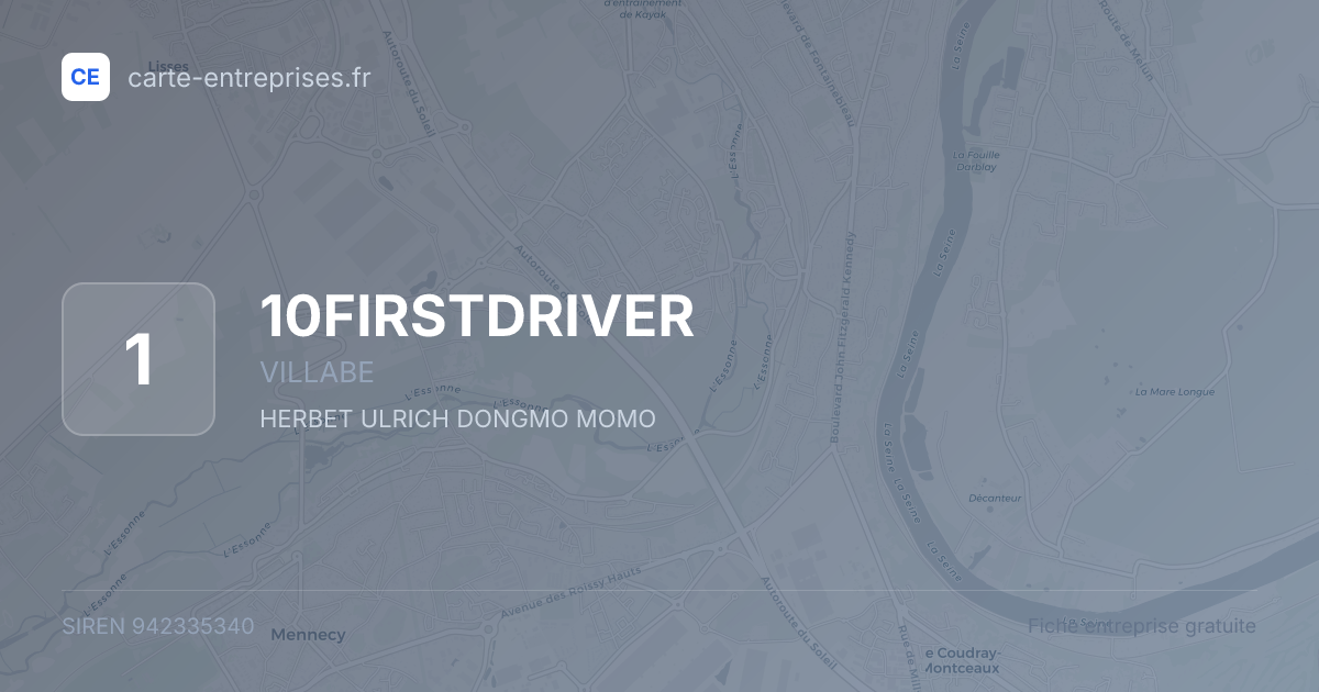10FIRSTDRIVER — 942335340 — fiche entreprise