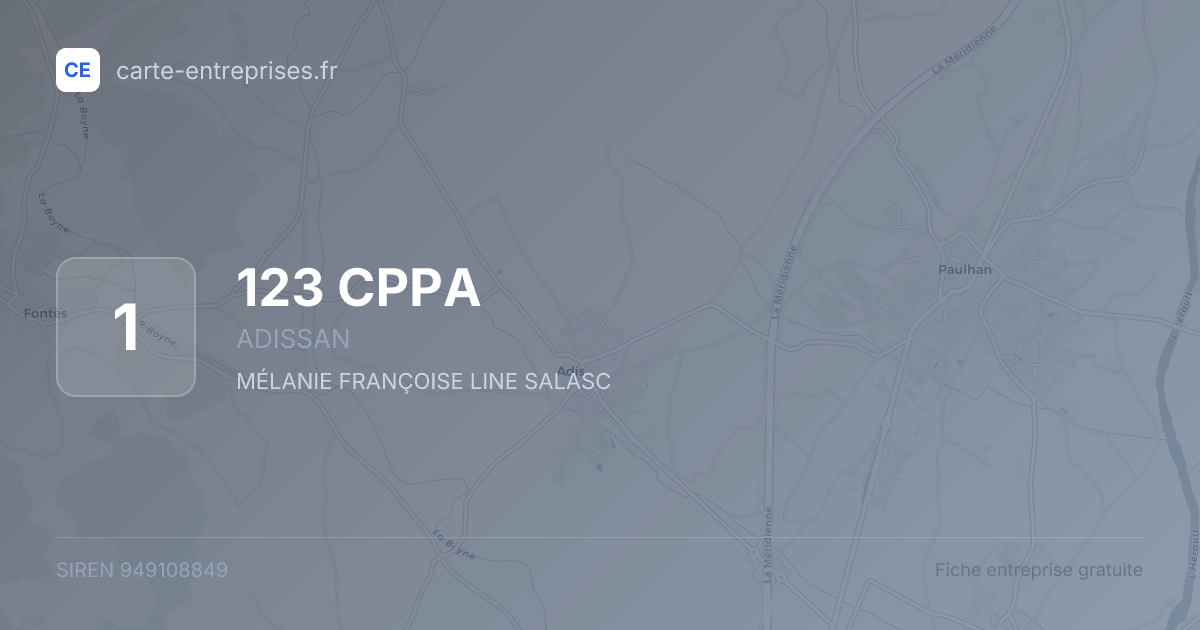 123 CPPA — 949108849 — fiche entreprise