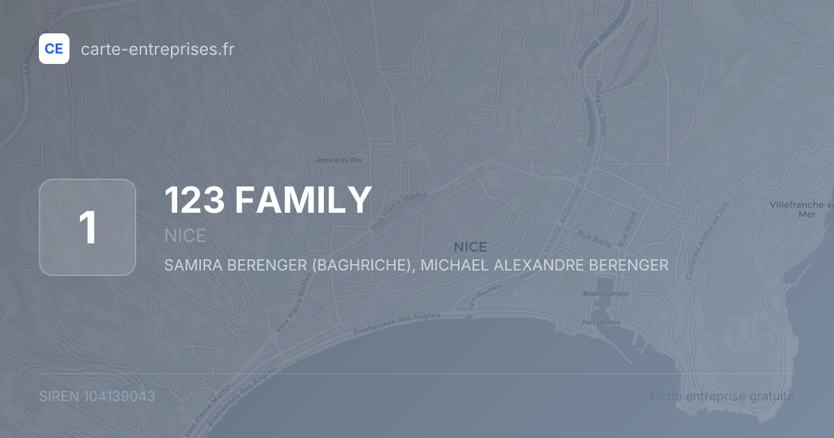 123 FAMILY — 104139043 — fiche entreprise
