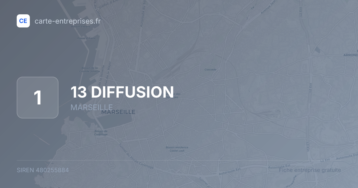 13 DIFFUSION — 480255884 — fiche entreprise