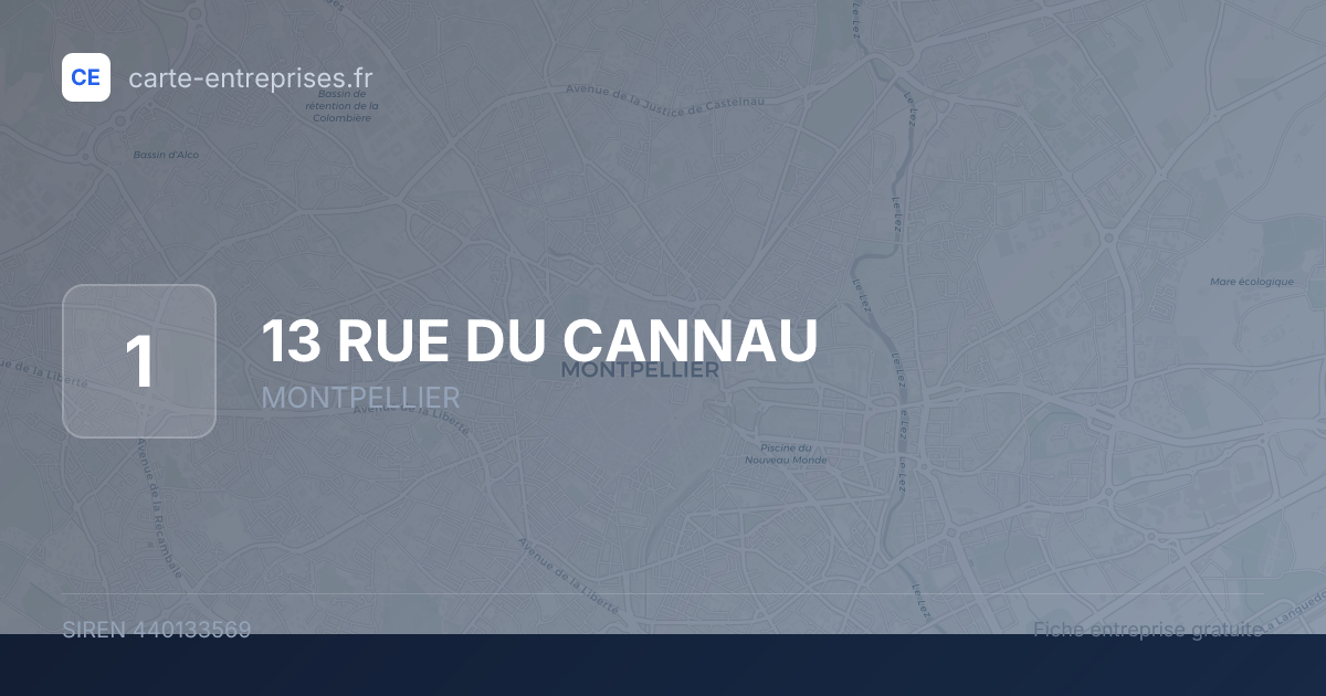 13 RUE DU CANNAU — 440133569 — fiche entreprise