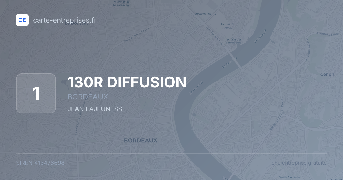 130R DIFFUSION — 413476698 — fiche entreprise
