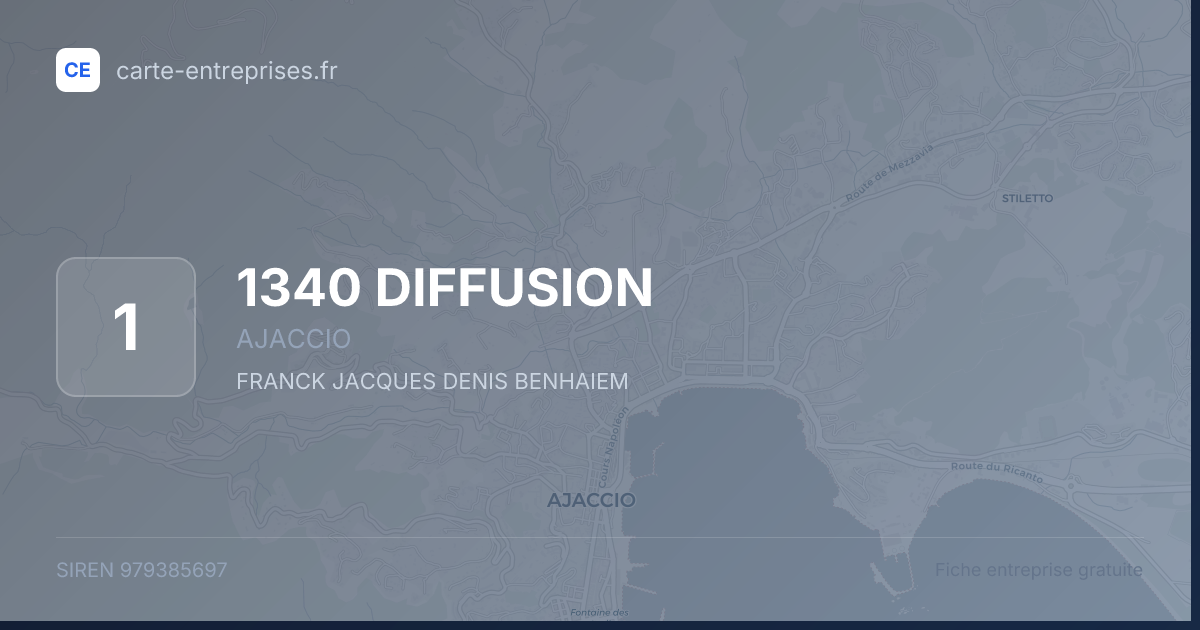1340 DIFFUSION — 979385697 — fiche entreprise