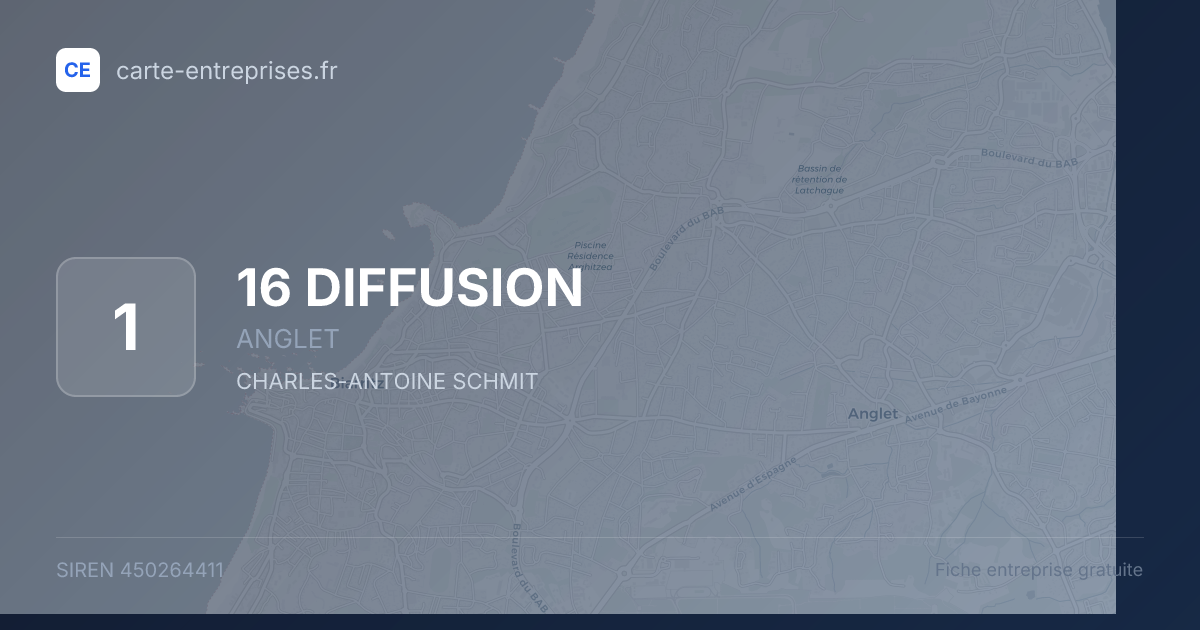 16 DIFFUSION — 450264411 — fiche entreprise