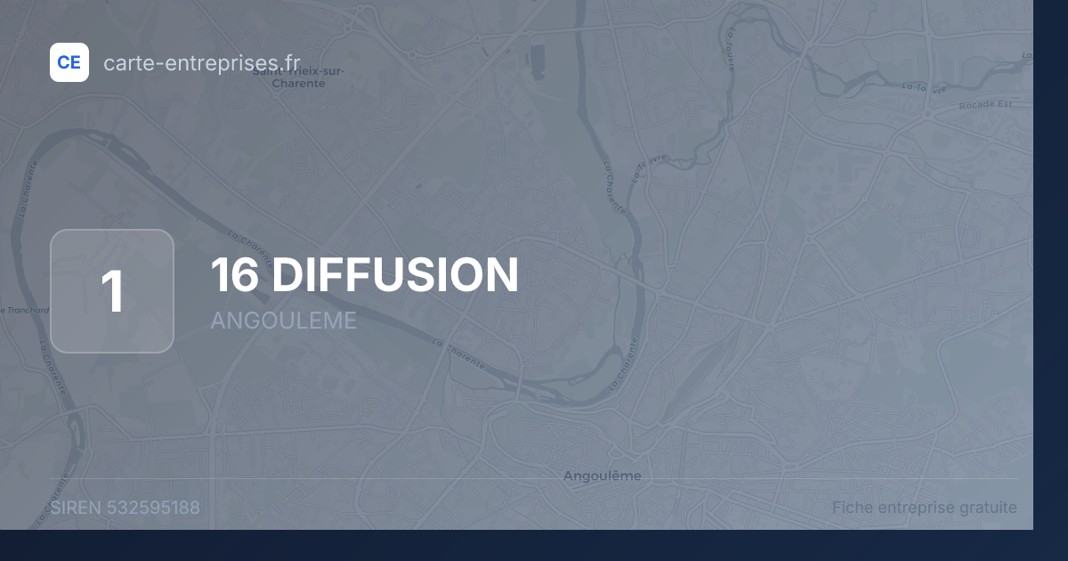 16 DIFFUSION — 532595188 — fiche entreprise