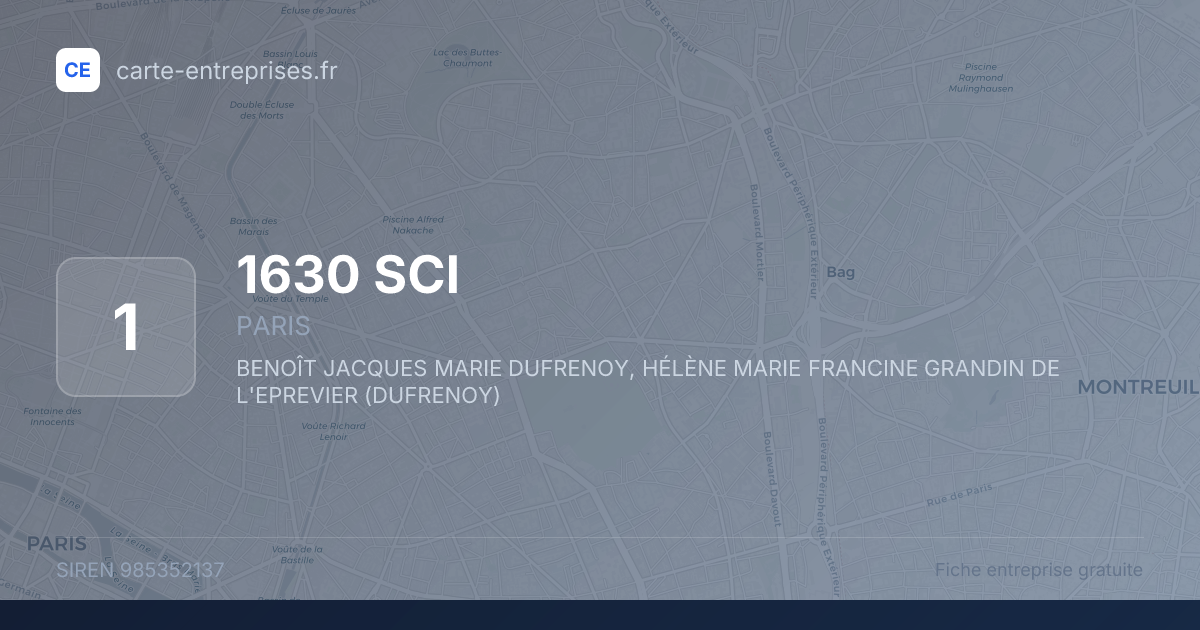 1630 SCI — 985352137 — fiche entreprise
