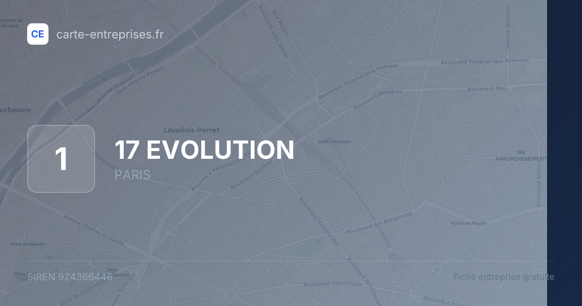 17 EVOLUTION — 924366446 — fiche entreprise