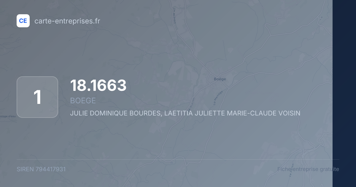 18.1663 — 794417931 — fiche entreprise