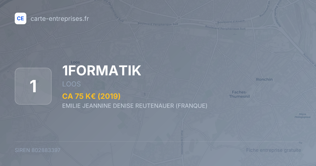 1FORMATIK — 802883397 — fiche entreprise