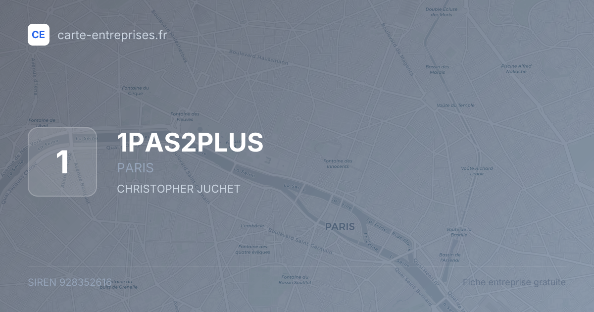 1PAS2PLUS — 928352616 — fiche entreprise